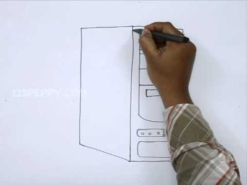 480x360 How To Draw A Cpu Case - Cpu Drawing