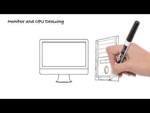 480x360 Simple Monitor And Cpu Drawing For Kids Part - Cpu Drawing