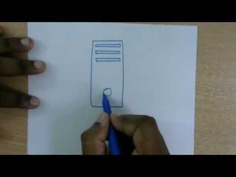 480x360 How To Draw A Cpu Easy Step - Cpu Drawing