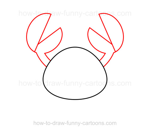 500x441 How To Draw A Crab - Crab Claw Drawing