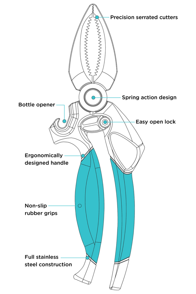 683x1024 Crab Claw Cutter Toadfish Outfitters Seafood Tools Kitchen - Crab Claw Drawing
