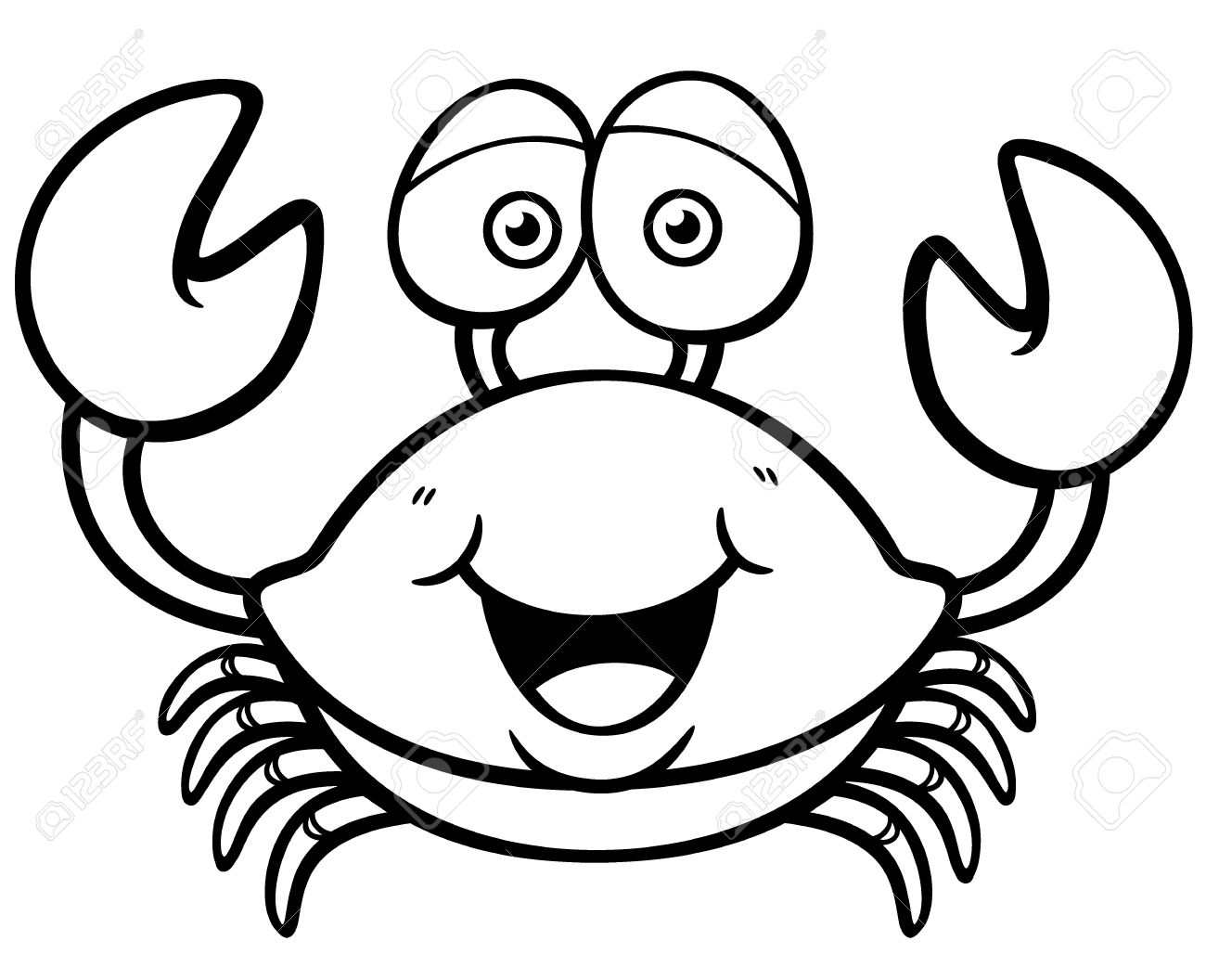 1300x1056 Crab Drawing Cartoon For Free Download - Crab Drawing