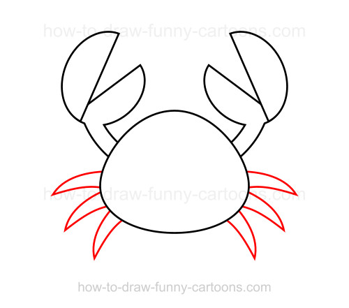 500x441 How To Draw A Crab - Crab Drawing