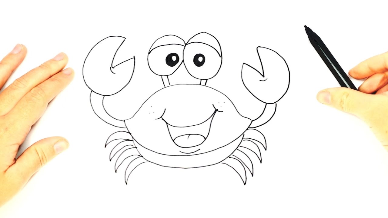 1280x720 how to draw a crab for kids crab easy draw tutorial - Crab Drawing Easy