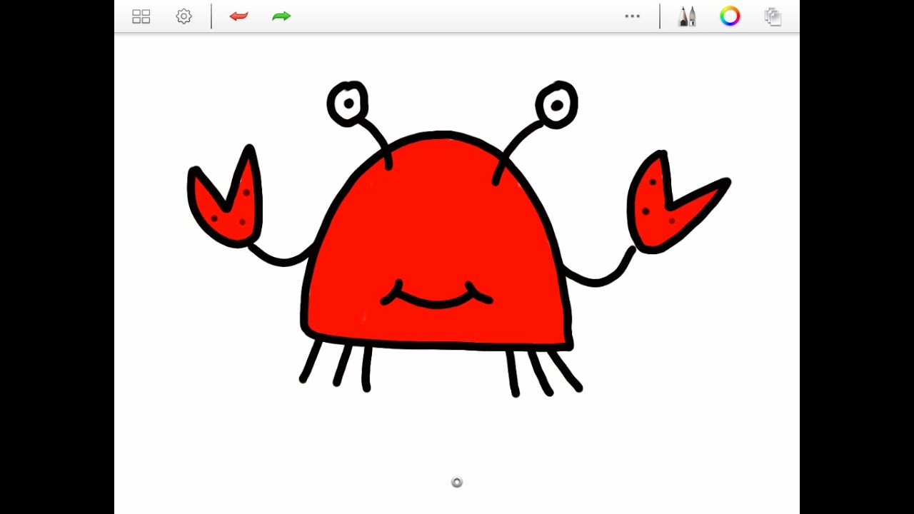 1280x720 How To Draw A Cartoon Crab - Crab Drawing Easy