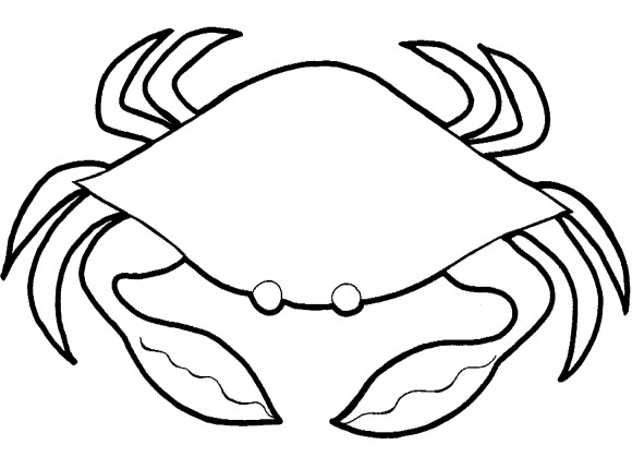 580x419 Crab For Kids Free Coloring Pages On Art Coloring Pages - Crab Drawing For Kids