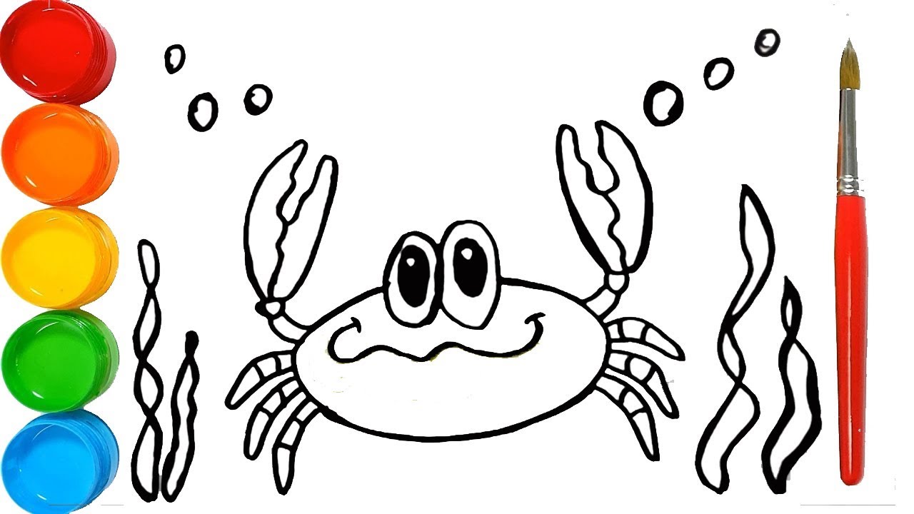 Crab Drawing For Kids at PaintingValley.com | Explore collection of ...