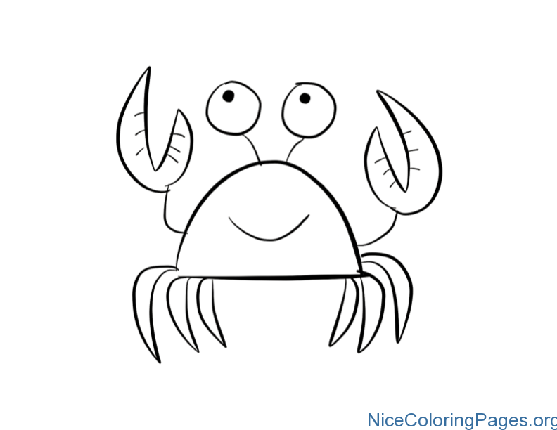 792x612 How To Draw Crab And Coloring Sheets For Kids - Crab Drawing For Kids