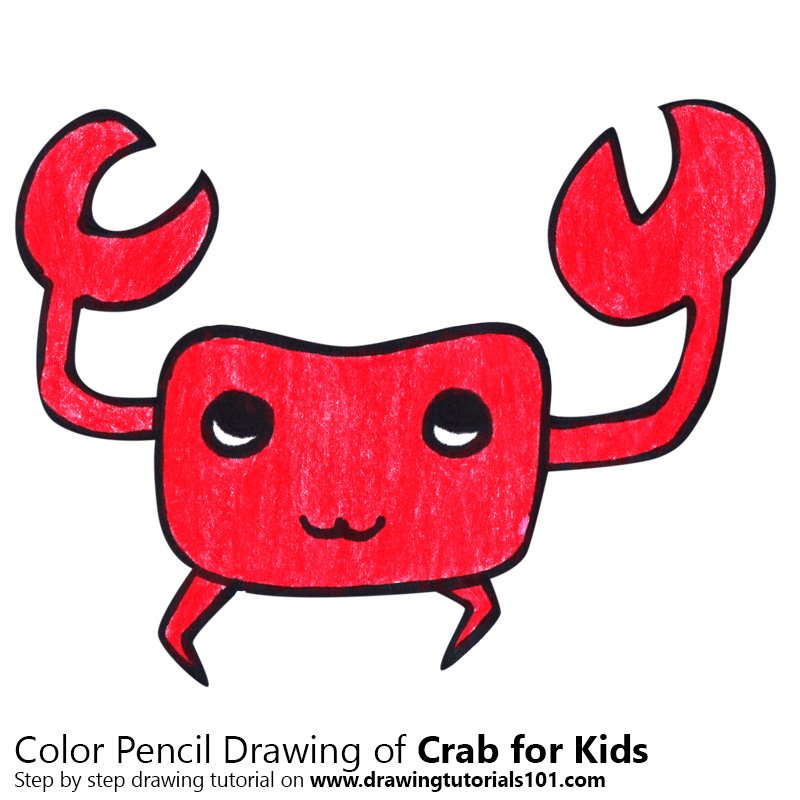 800x800 Learn How To Draw A Crab For Kids - Crab Drawing For Kids