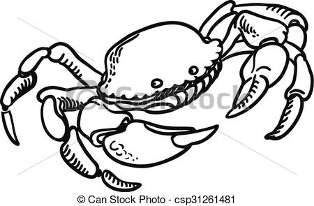 450x295 Detailed Hand Drawing Crab Vector - Crab Drawing Images