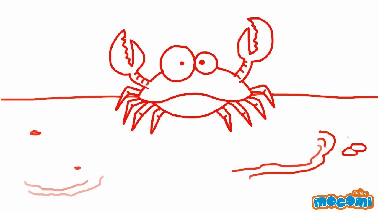 1280x720 How To Draw A Crab - Crab Drawing Images