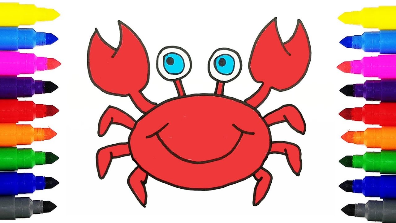 1280x720 How To Draw A Crab - Crab Drawing Images