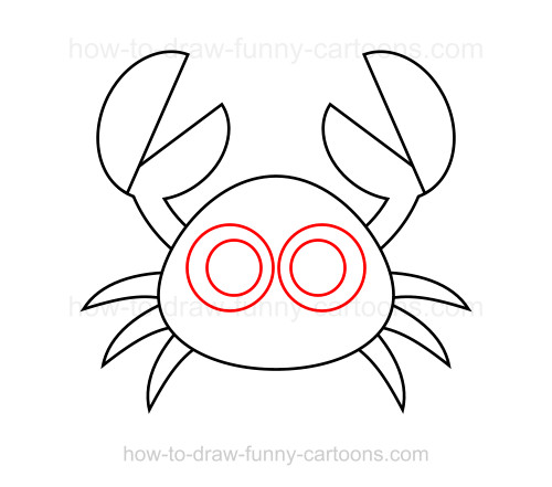500x441 How To Draw A Crab - Crab Line Drawing