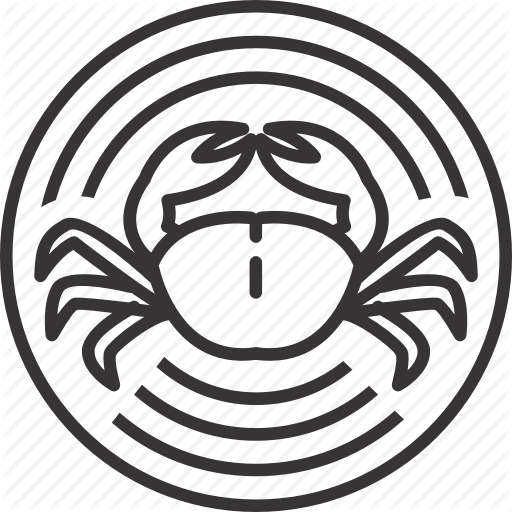 512x512 Animal, Circle, Crab, Line, Lineart, Pattern Icon - Crab Line Drawing