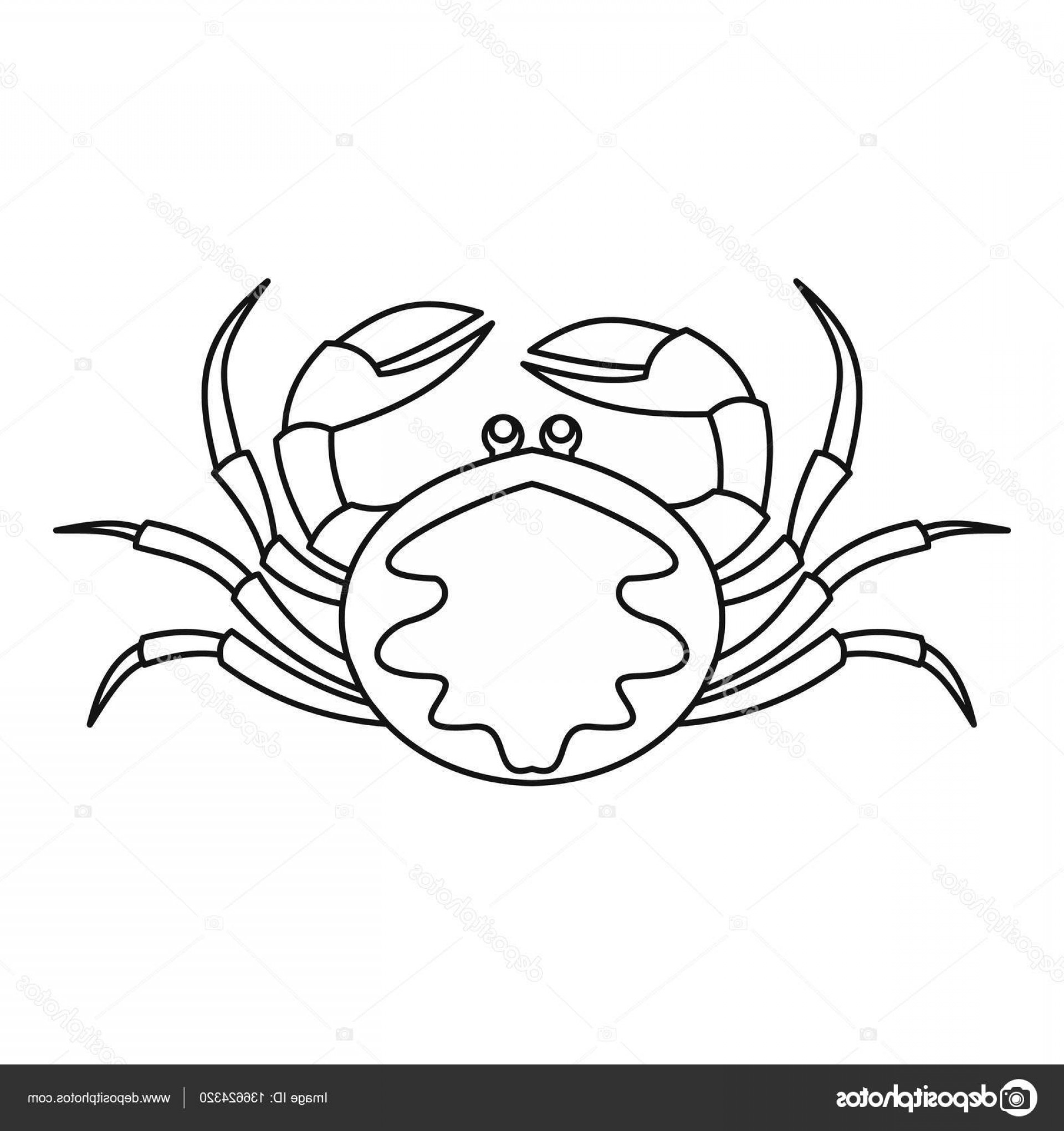1920x2040 Crab Outline Vector Lazttweet - Crab Outline Drawing