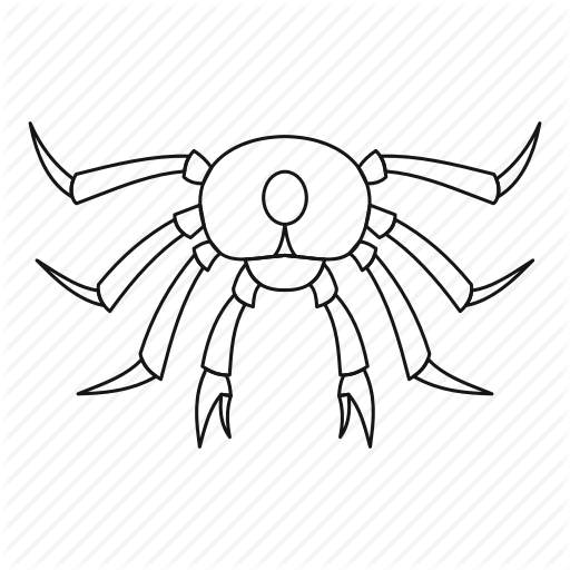 512x512 Claws Drawing Outline Huge Freebie! Download For Powerpoint - Crab Outline Drawing