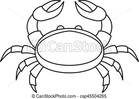 450x321 Crab Icon, Outline Style Crab Icon Outline Illustration Of Crab - Crab Outline Drawing