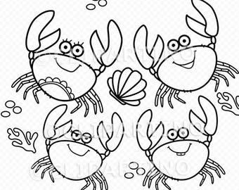 340x270 Crab Outline Etsy - Crab Outline Drawing