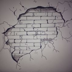 236x236 Image Result For How To Draw Brick Wall Tattoos That I Love - Cracked Brick Wall Drawing