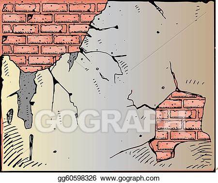 450x378 Cracked Brick Wall Drawing Gtgt - Cracked Brick Wall Drawing