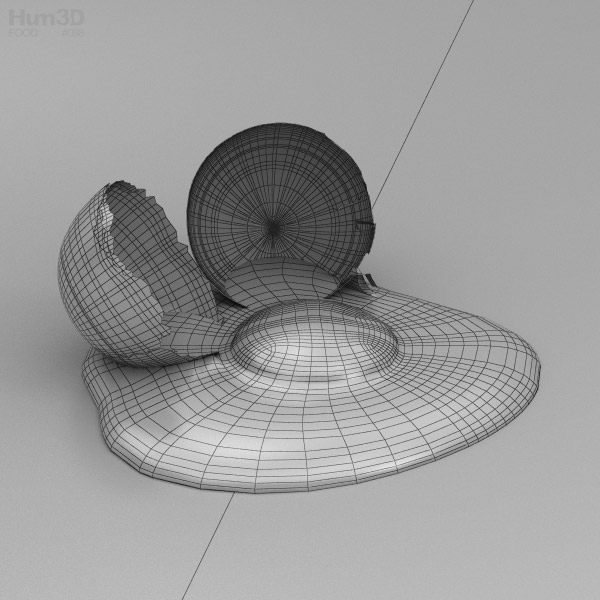 600x600 Cracked Egg Model - Cracked Egg Drawing