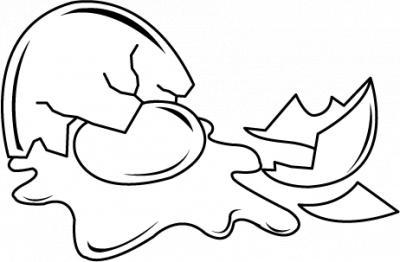 400x262 Cracked Egg Clip Art - Cracked Egg Drawing