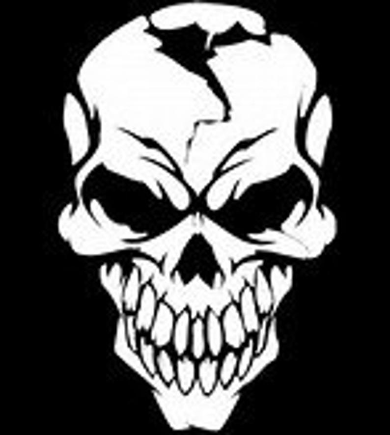 794x886 Cracked Skull Etsy - Cracked Skull Drawing