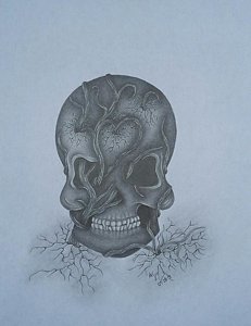 231x300 Cracked Skull Drawings Fine Art America - Cracked Skull Drawing