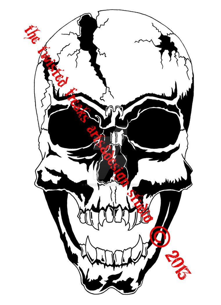 761x1051 Cracked Skull - Cracked Skull Drawing