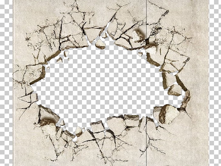 728x548 painting drawing wall, land crack, animated cracked wall - Cracked Wall Drawing