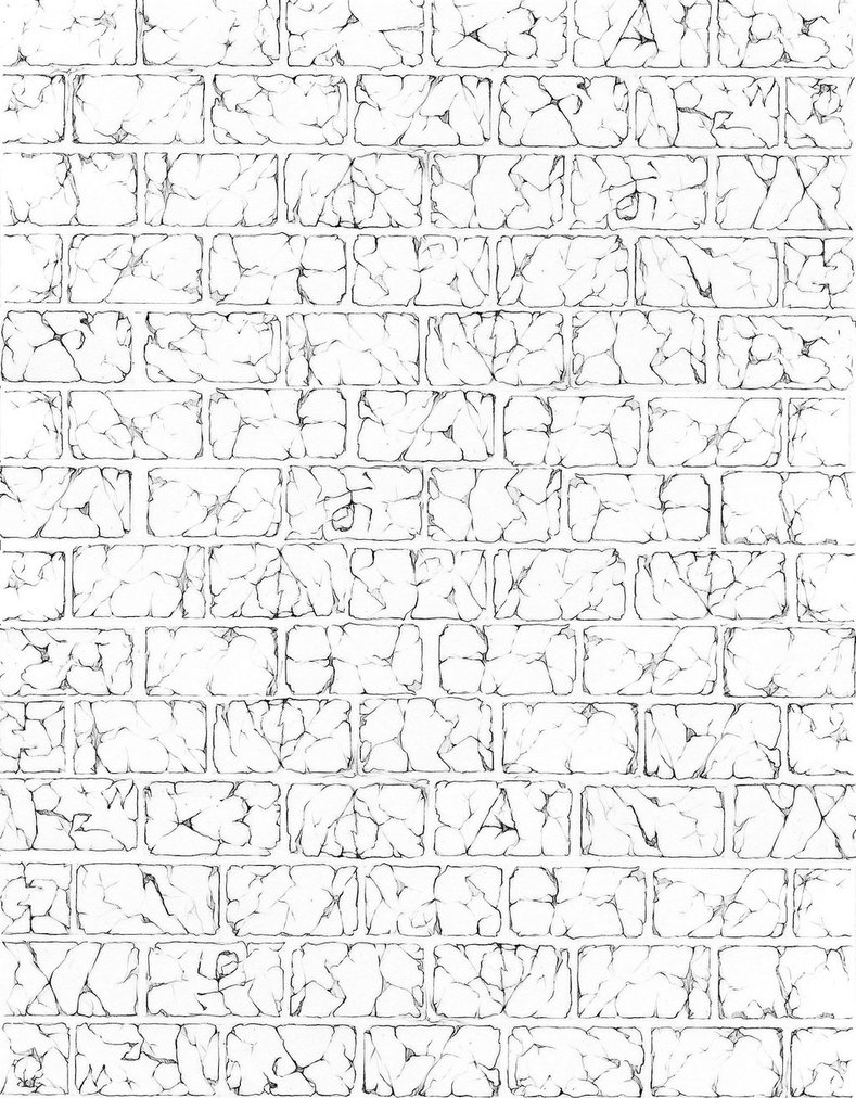 789x1012 Cracked Wall Brick - Cracked Wall Drawing