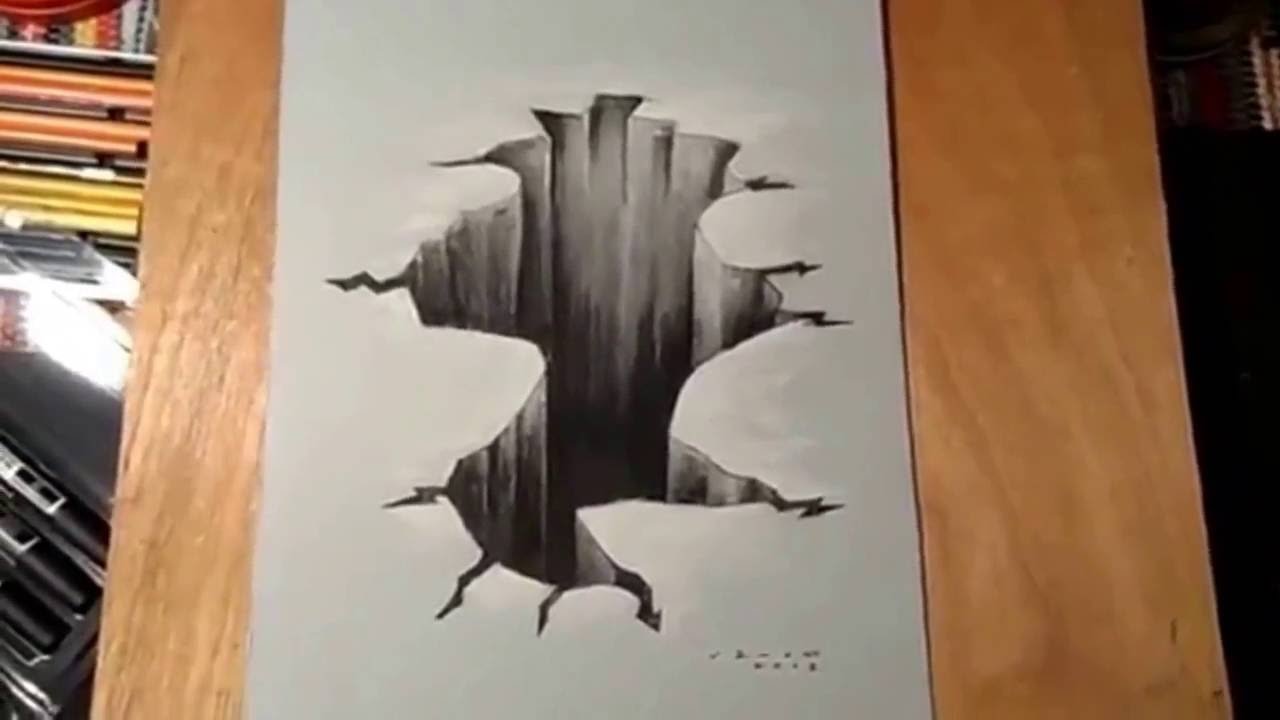 1280x720 Wall Drawing Ideas Amazing House - Cracked Wall Drawing