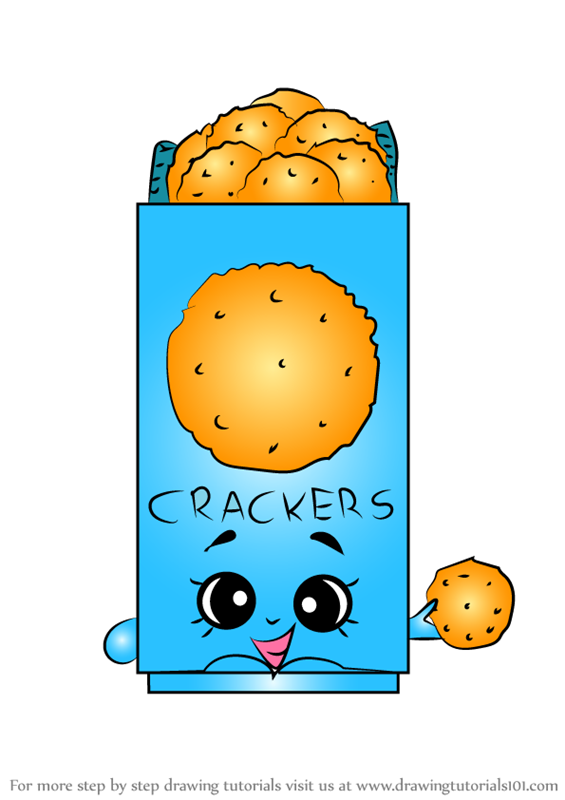 565x800 Learn How To Draw Chris P Crackers From Shopkins - Crackers Drawing