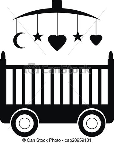 374x470 collection of free crib clipart vector sales clipart download - Cradle Drawing