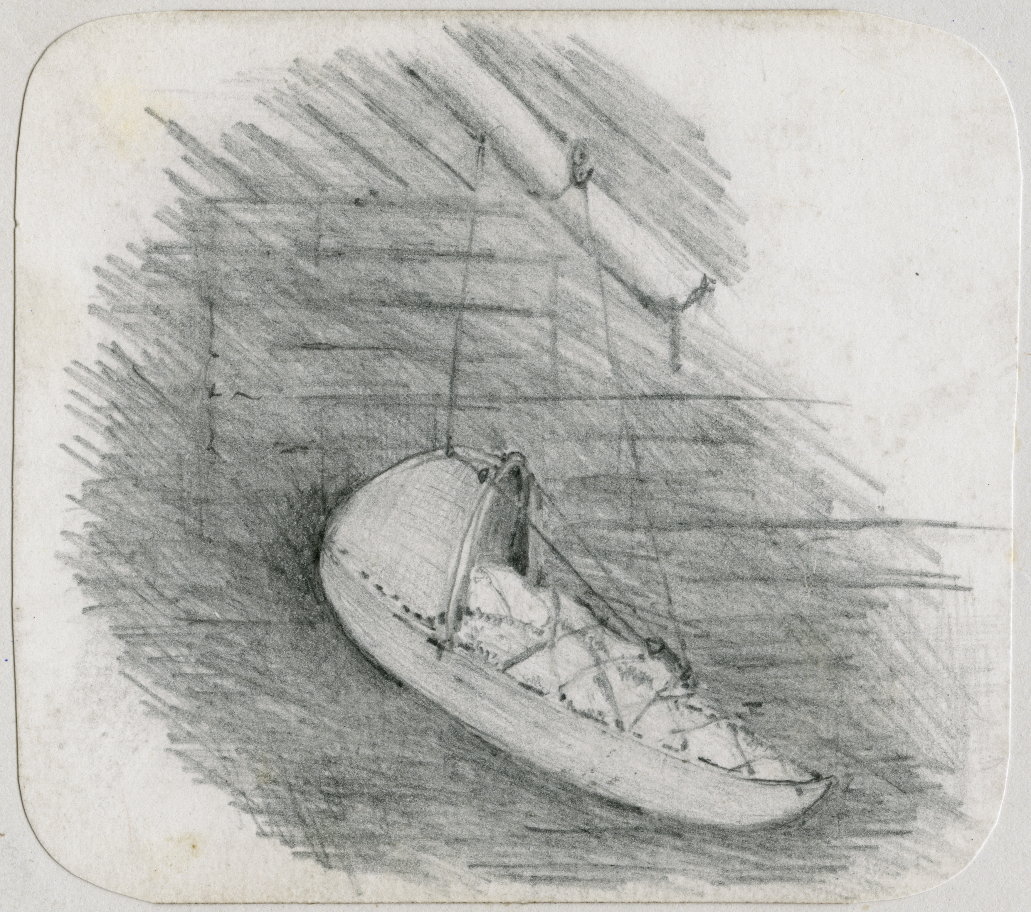 3511x3109 drawing of a saami cradle cabinet - Cradle Drawing