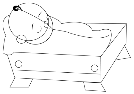 450x317 how to draw cartoon baby jesus in a manger cradle drawing - Cradle Drawing