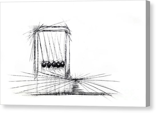 546x397 newton's cradle on a desk pastel - Cradle Drawing