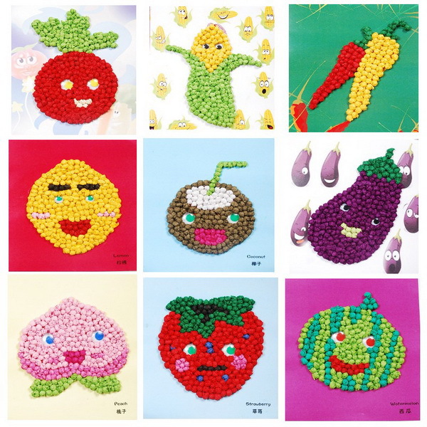 600x600 Creative Diy Puzzle Handmade Crumpled Paper Ball Art Craft - Craft Drawing Images