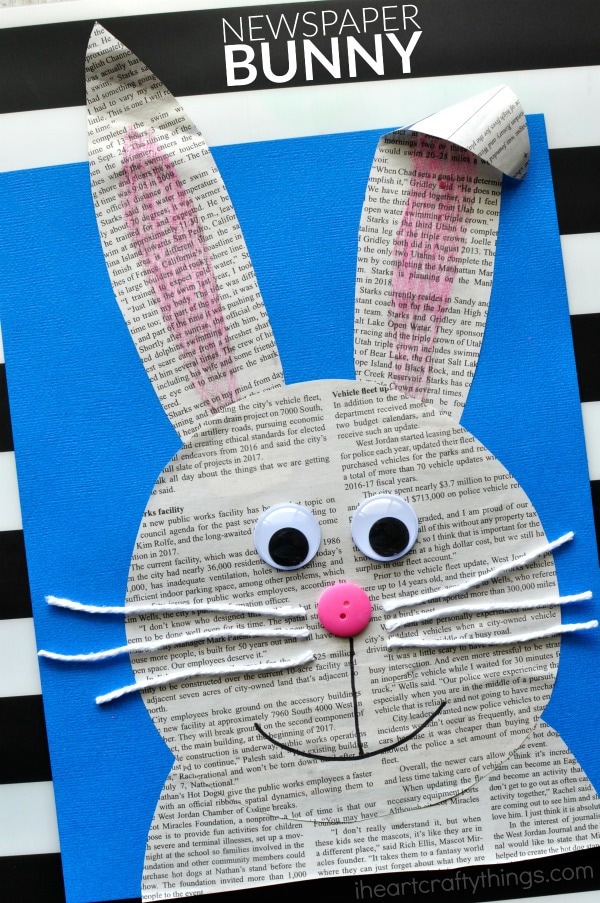 600x903 Simple And Easy Newspaper Bunny Craft - Craft Drawing Images