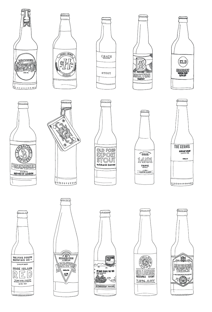 900x1323 London Craft Beer Drawings - Craft Drawings