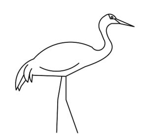300x284 sandhill cranes drawing - Crane Drawing