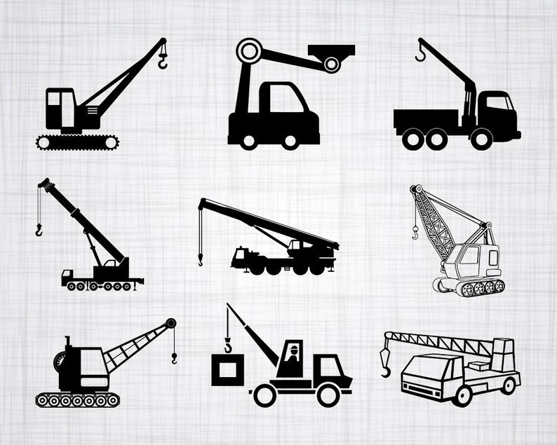 794x635 crane truck bundle crane truck crane truck clipart etsy - Crane Truck Drawing