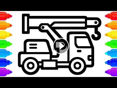480x360 Crane Truck Coloring - Crane Truck Drawing