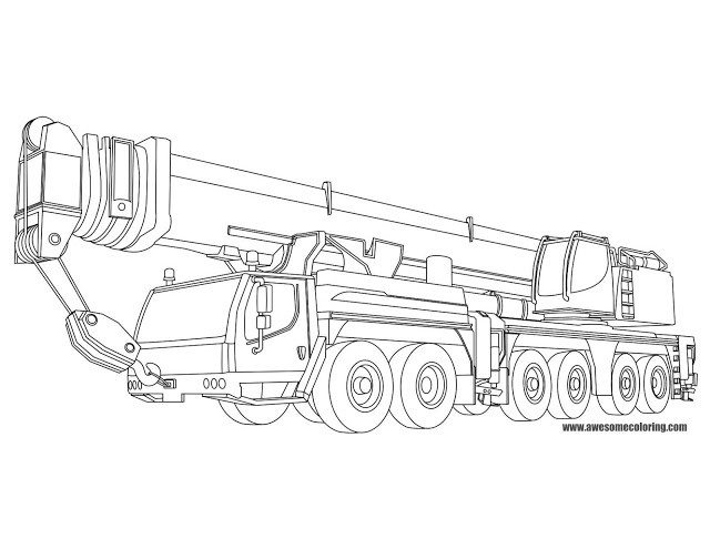 640x495 Crane Truck Coloring Pages E Full Size Of Monster Free Man - Crane Truck Drawing
