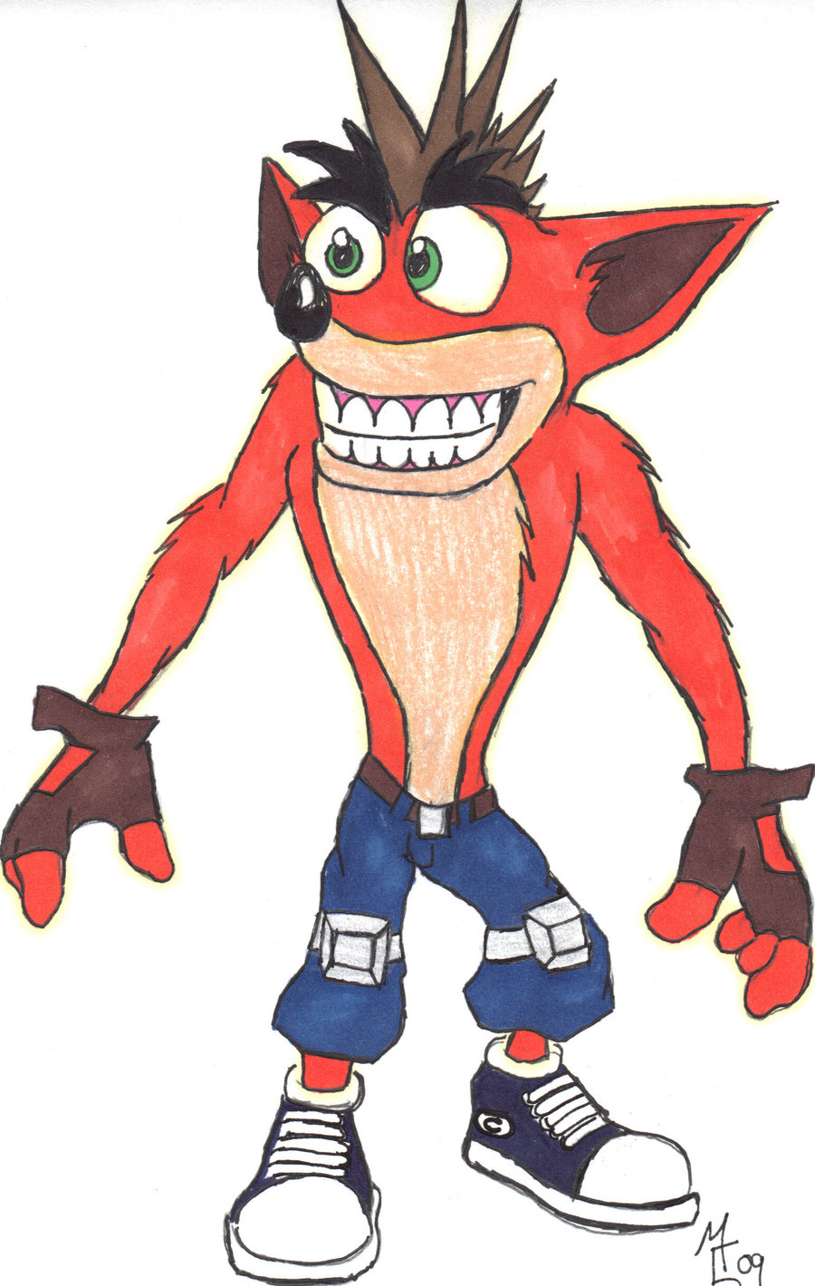 900x1420 crash bandicoot drawing pics drawing skill - Crash Bandicoot Drawing