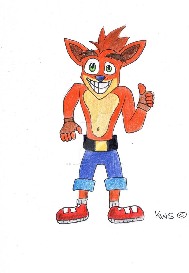 743x1076 crash bandicoot drawing - Crash Bandicoot Drawing