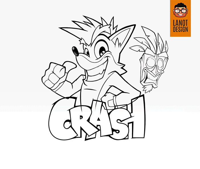 700x593 crash bandicoot fan art character design on behance - Crash Bandicoot Drawing