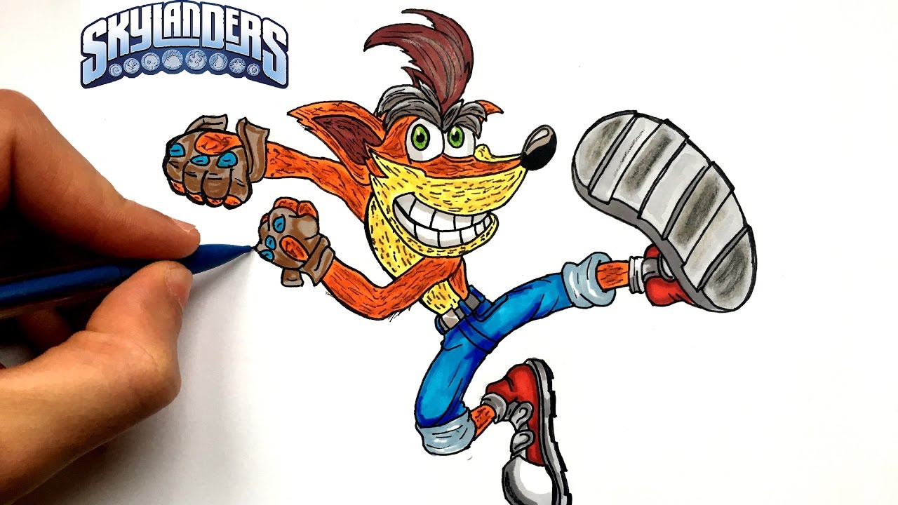 1280x720 dessin crash bandicoot - Crash Bandicoot Drawing