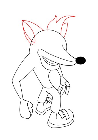 340x483 how to draw crash bandicoot step - Crash Bandicoot Drawing