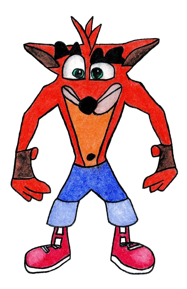 719x1110 crash bandicoot drawing creative art drawing skill - Crash Bandicoot Drawing